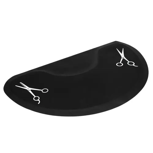 OmySalon Durable Adjustable Barber Chair Floor Mat - 0.5in Thick, 3'X5'’ Size Salon Furniture, Anti-Fatigue Mat for Hairstylists, Waterproof, Scissor Slots, Wheel-Compatible Spa Salon Equipment