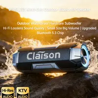 Claison Multifunctional Portable Wireless Bluetooth 5.3 Speaker - IPX6 Waterproof, 3600 mAh Rechargeable Battery, RGB LED Light, Detachable Protective Net, Crisp Audio & Deep Bass, Mobile/Android/Computer Compatible, Ideal for Camping & Gaming