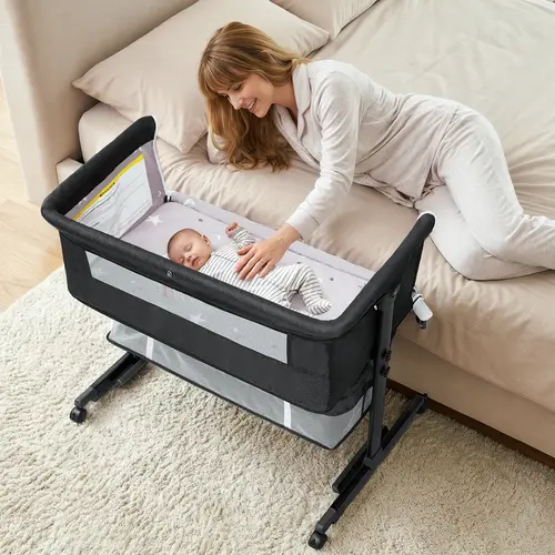 Baby Bassinet,Baby Basinet Bedside Sleeper,Easy to Fold Portable Crib Side Bassinet 2025 new Style Girl/boy,bedside bassinets,Folding Cot,backtoschool, glowup,sohochic