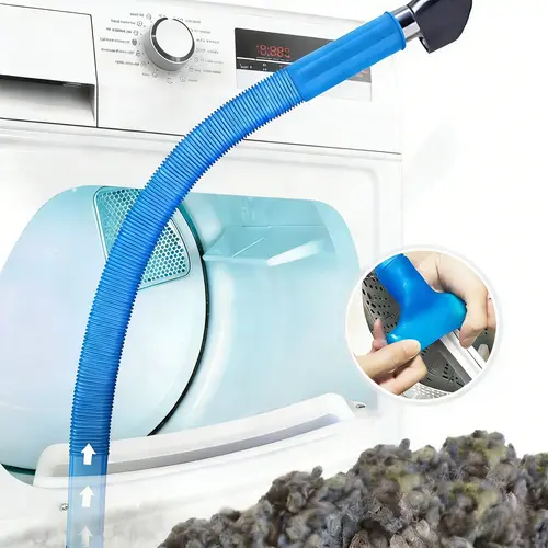 S-Dryer Vent Cleaner kit Dryer Lint Vacuum Attachment with Stretch Universal Connector, Dryer Vent Cleaning Tool Vacuum Hose Lint Remover, Blue