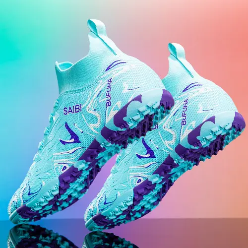 Professional Soccer Shoes TF Studs Men's Training Sneakers Outdoor Indoor Sports Shoes Football Boots Durable Anti-Slip Breathable Competition Shoes