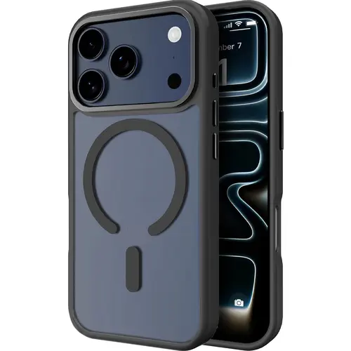 MagSafe Magnetic Phone Case for iPhone 17/17 Pro Max/16/15/14/13/12 16E- Military-Grade Heavy Duty Protection, Translucent Matte Black, Soft Durable Shockproof Drop Protection Phone Accessories for Men Women, Fits Iphone,back to school