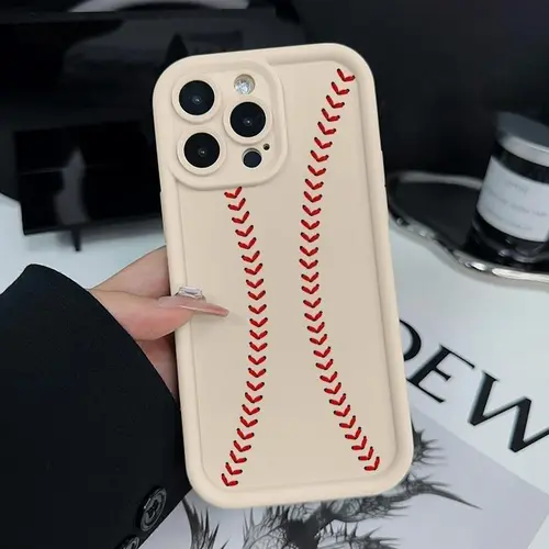 Baseball Phone Case for iPhone 17 16 15 14 Pro Max 13 12 11 XS Plus & Samsung Galaxy S26 Ultra S25 Plus S24 +S23 S22 S21 FE Shockproof Drop Protection Rugged Durable Silicone Cover Cellphone Protective.HMB57