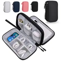 Travel Cable Organizer Pouch,Electronic Accessories Carry Case Portable Waterproof Double Layers Storage Bag for Cable, Cord,Charger,Phone,Earphone,Power Bank,Travel Essentials,Gift for Women Men#SummerWins