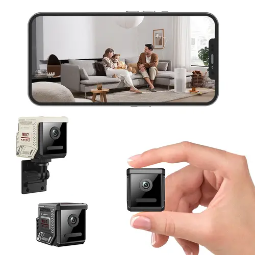 1080P HD Wireless Wi-Fi Security Camera - Long Battery Powered (6H), 2.4GHz Wi-Fi Connectivity, Night Vision, Motion Detection, Loop Recording, Remote Viewing, App-Enabled, for Home & Office Monitoring