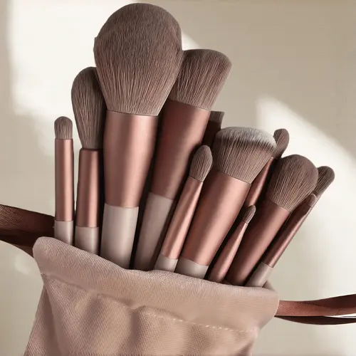 13-Piece Makeup Brush Set, Soft Fluffy Professional Face Makeup Brushes, Cosmetics Brushes Set, Foundation, Powder and Eyeshadow Blending Brushes, Beauty Tool with Bag, Random Color, Makeup Brush Kit