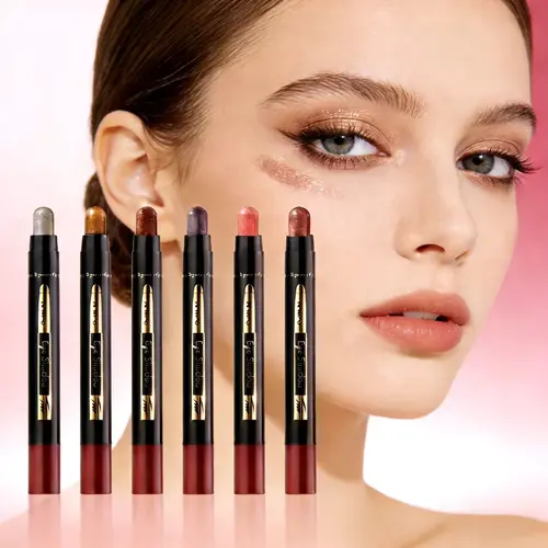 AMG 6Pcs Cream Eyeshadow Stick Set, Waterproof Long-Lasting Brightener Eye Makeup, High Pigment Blendable Buildable Formula with Precise Tip, Ideal for Daily Wear, Evening Events & Stage Makeup