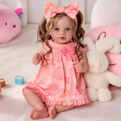 #sohochic BABESIDE Lifelike Reborn Baby Dolls 20Inch Fabric body+vinyl limbs Real Life Baby Dolls with Toy Accessories For kids Age 3+ Suitable gifts for Mother's Day Valentine'sDay Children's Day & Christmas, Cloth Body Doll, Doll Set
