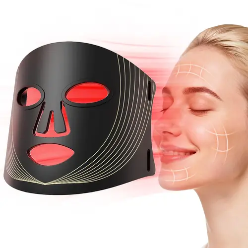 FSA Eligible Red Light Therapy Face Mask - Skincare Tool with Conditioning, Firming-Lifting Effects, Safe & Comfortable Materials, Well-Being Support for Normal Skin, Compact Portable Design