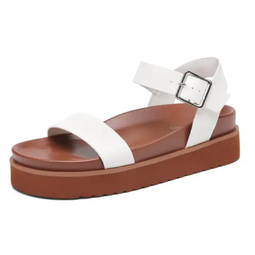 Women's Platform Sandals Open Toe Summer Sandals Summervibes Low Wedge Design Adjustable Straps Non-Slip Outsole for Casual Wear