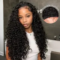 Celie Hair Summer Vibe Beach Curly Ready Go Half Wig Invisible Hairline 180% & 250% Density Glueless Human Hair Wigs Beginner Friendly Flip Over Wig Vacation Hair #DealsForYouDays