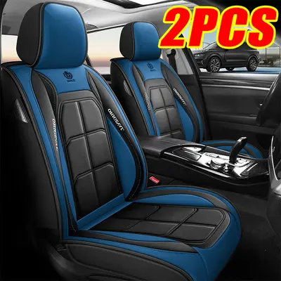 Waterproof Leather Seat Covers for Cars - 2PCS Auto Accessories, Durable Car Seat Cushions, Moisture & Spill Protection, Easy Installation