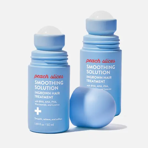 Peach Slices Smoothing Solution (2-Pack Value) Ingrown Hair Treatment with Peach & Lily for Silky Smooth Bump-Free Skin