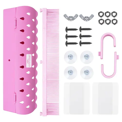 GOO GOO Hair Extension Holder And Hanger Stand For Styling, 4 Installation Modes With Tool, Pink Hair Extension Holder Designed To Securely Hold Your Extensions For Washing, Styling, Packing And Storing summer hairstyles #tiktokshopbacktoschool #sohochic