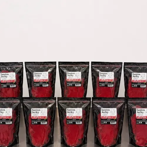 Santos Rojo Extremo Spicy Beef Jerky Carne Seca Snack - 10 lb Bag, Dry Dried Snack with Bold Spicy Kick