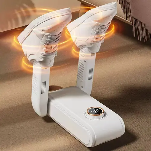 360° Digital Shoe Dryer with Hot Air Circulation,Temperature Display, Fast Drying for All ShoeTypes,Upgraded Temperature Control Boot Dryer ShoeDryer Portable Glove Dryer & Boot Warmer, AutomaticShut-Off Timer, Folding Design, Smart Panel