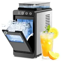 Countertop Ice Maker - 6-Min Fast & Efficient Production, 26 lbs/day Portable Machine with Dual Water Tanks, 2 Sizes, Self-Cleaning, Low-Noise, LED Panel for Home Kitchen, RV, summerwins,home essentials