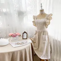 Cotton Floral Pattern Full Coverage Apron, Adjustable Washable Stylish Apron, Women Florist Gardening Apron, Suitable for Flower Shop, Home Gardening & Kitchen Cooking Daily Use