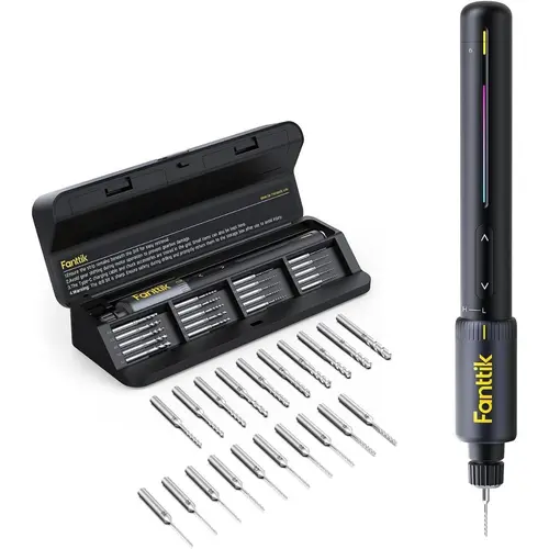 Fanttik K2 Nano Power Drill, Mini Precision Drill, Hand Drill, 20 Drill Bits, 800mAh Rechargeable, Tool Kit for DIY Projects, Shells, Plastic, Jewelry, PCB, Aluminum Plate,father'sdaygifts, Cordless Drill Set, Father's Day