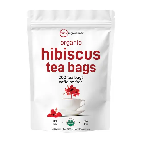 Micro Ingredients Organic Hibiscus Tea, 200 Tea Bags