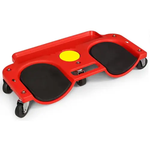 Automotive Car Repair Rolling Knee Pad Platform with Wheels, Built-In Tool Tray, Comfortable Cushioned Kneeling Pad, All-Season Design, Knee Strain Reduction for Machine Workers, Carpenters & Workshop Tasks