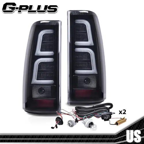 Fit For 99-06 Chevy Silverado RED LED Tail Lights Brake Lamps w/ Harness LH+RH 2pcs G-PLUS,car accessories