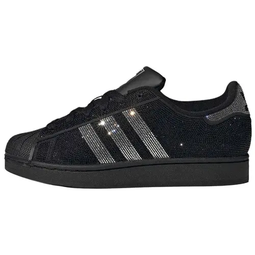 adidas Wmns Superstar Rhinestone Black Silver Women's Athletic Footwear Sneaker Shoe, Sports Shoes, Trainer, Casual, Walking Shoes