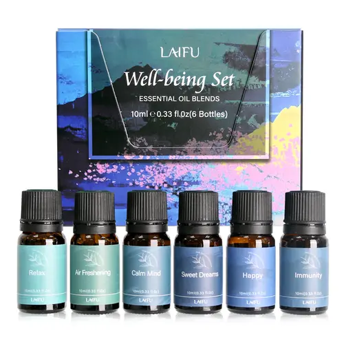 Aromatherapy Essential Oil Blend Set - 6x10ml Self Care Products, Home Supplies with Complex Fragrances for Diffusers & DIY Candles, Home Fragrance Decor Deodorant, Great Gift
