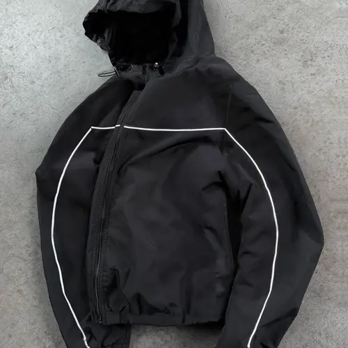 Men’s Casual Hooded Zip Jacket Top Windproof Wrinkle-Resistant Fabric Lightweight Breathable Stylish Comfortable Everyday Wear Practical Breathable coat