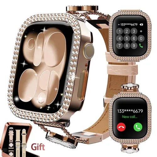 Women's 2026 New Fashion Smartwatch Wristwatch - Wearable Devices with Bluetooth Call Control, 100+ Sport Modes, Fitness Tracker, Touch Screen, Message Reminder, DIY Dials, Long-Lasting Battery, Navigation, iPhone/Android Compatibility, Girlfriend Gift