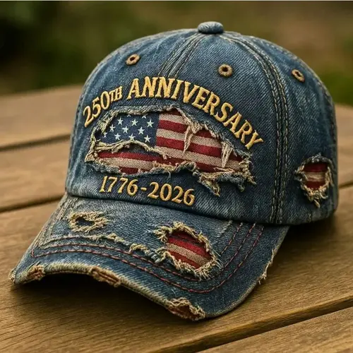 250th Anniversary 1776-2026 Distressed Denim Baseball Cap for Men American Flag Embroidery Vintage Washed Relaxed Fit Daily Casual Outdoor Spring Summer History Enthusiasts Patriotic Fans Fathers Husbands Friends,summerwins