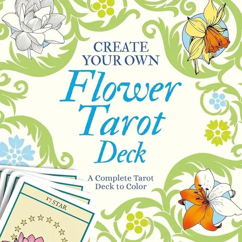 DIY Flower Tarot Card Deck Craft Kit - Coloring Game for Toys & Hobbies Enthusiasts, Creative Meditation Relaxation Activity Tarot Card Set