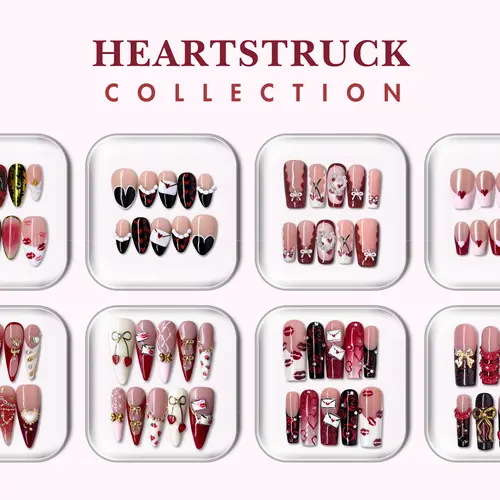 NailPhoria MAXIMAL Collection - Handmade Press-On Nails | Reusable, Salon-Quality, Long-Lasting, Glossy Design