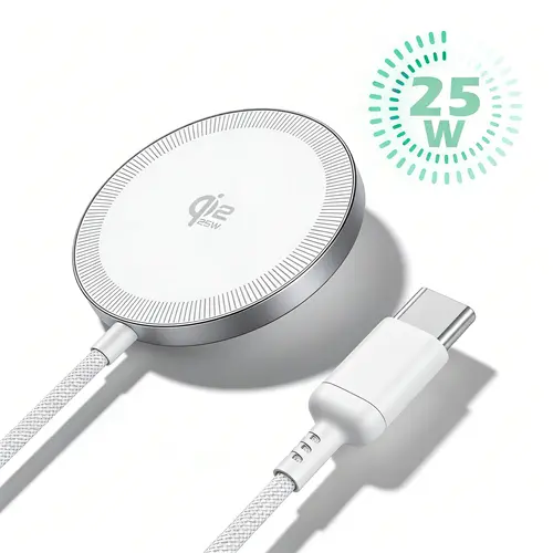 25W/15W Wireless Charger Pad, Qi2 & Qi2.2 Certified Magnetic Phone Charger, MagSafe Compatible Charging Station for iPhone 17/16/15/14/13/12 Series & AirPods Pro/4/3/2 (Charger Not Included)(Requires 20-30W+ Adapter)