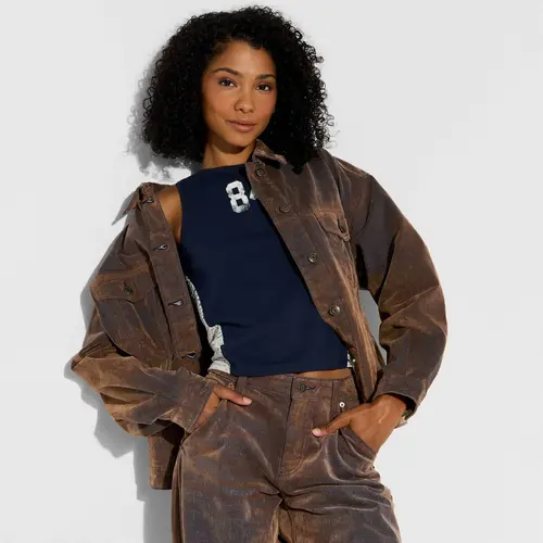 Women's Foundational Denim Oversized Trucker Jacket - Wild Fable