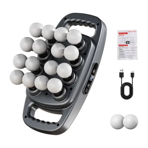 16-Head Deep Tissue Percussion Muscle Massager, Vibratory Massage Gun with 30 Intensity Levels, 3 Modes, Quiet Operation, 2 Interchangeable Heads & Charging Cable for Waist, Back, Full-Body Relaxation, Muscle Massagers, Vibratory Massager