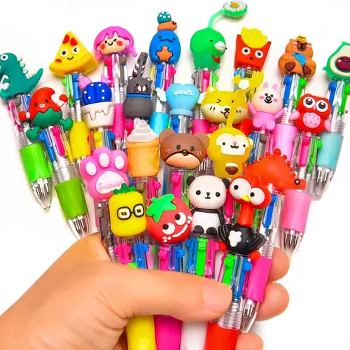 20Pcs Mini Multicolor Pens in One 4-in-1 Cute Pens Bulk for Kids, Fun Kawaii Ballpoint Pen for Birthdays and Children's Party Favors Gifts, Teacher School Supplies Thanksgiving Gift Student GIft
