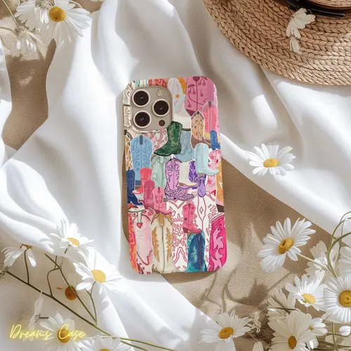Aesthetic Disco Cowgirl Collage TPU Smartphone Case for iPhone 17-11 Pro Max Plus - UV Printing, Slim, Girly Coquette Style, Waterproof, Shockproof, Lightweight, Durable, Vibrant Protector Accessory for Handheld Devices, sohochic Item