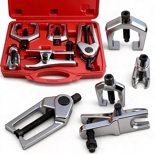 5-in-1 Front End Service & Splitter Removal Kit, Heavy Duty Ball Joint Separator, Tie Rod End Puller & Pitman Arm Removal Tool Set for Cars & Trucks