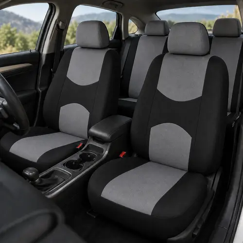 TOYOUN Automobiles Seat Covers Full Car Seat Cover Universal Fit Interior Accessories Protector Color Gray Car-Styling