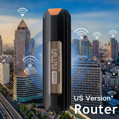 JOYTUTUS Unlocked 4G LTE Mobile WiFi Hotspot Router - 150 Mbps USB Modem, Portable Car WiFi Pocket Tech Gadgets Adapter for Desktop PCs & Laptops, Black Dongle (Requires Separate Data SIM Card)