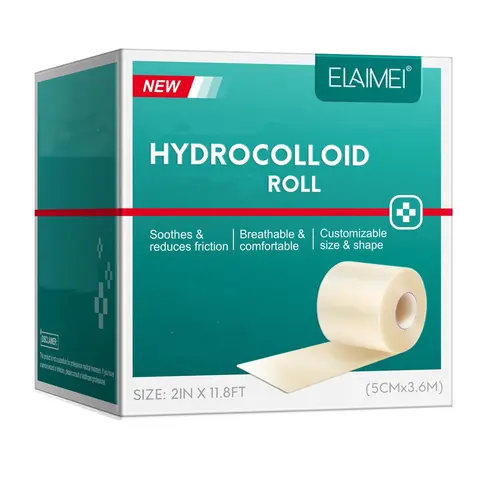 Elaimei Hydrogel Bandage Roll, Cut-To-Specific Size, Ultra Large Adhesive Patch, Soft and Waterproof, Self-Stick, Ca Prop 65 Compliant, Adhesive Bandage Wrap, Waterproof Bandages