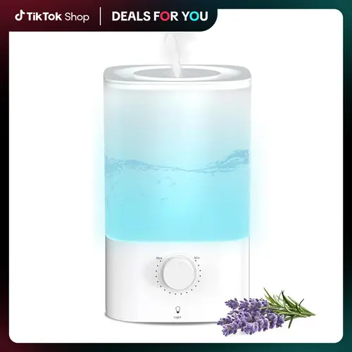 ZAFRO 2.5L Comfort Humidifiers for Bedroom, 360° Adjustable Nozzle & 7 Color LED Night Light, Top Fill Design & Multiple Mist Levels, Ultrasonic Cool Mist Humidifier with Auto Shut-off, White,dorm essentials,home essentials