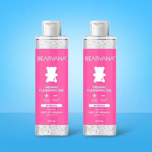 BEARVANA pH Balance Feminine Wash Double Pack | Daily Gentle Cleanser | Hint of Vanilla | Odor Control | 250mL Each