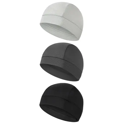 Unisex Nylon Fabric Cycling Cap - 3-Pack Sports & Outdoor Hats, Sweat-Absorbent Liner Cap with UV Protection for Unisex Wear