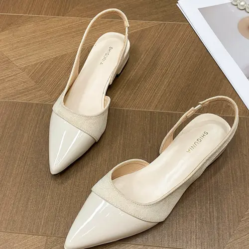 Women's Minimalist Backless Flat Shoes, All-Season Nude Work Shoes, New Pointed Toe Fashion Shoes, Low-Cut Party Commute Single Shoes, Elegant Minimalist Sandals, Casual Fashion Sandals, Fashionable Flat Sandals, Flat Sole Sandals, Plain Sandals
