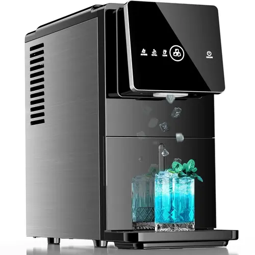 Nugget Ice Maker Countertop, 33LBS/24H Fast Ice Making, Soft Chewable Sonic Ice, One-Click Operation, Self-Cleaning Intelligent Ice Maker with 1.8L Removable Water Tank for Home & Office summerwins