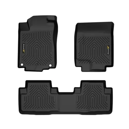 G-PLUS Integrated Molded TPE Protector Floor Mats for 2012-2016 Honda CR-V LX SE EX, All-Weather, Waterproof, Anti-Slip 1st & 2nd Row Black Automotive Foot Mats, Elastic Rebound, High Durability, Easy to Clean, for Pregnant Women, Families with Elderly
