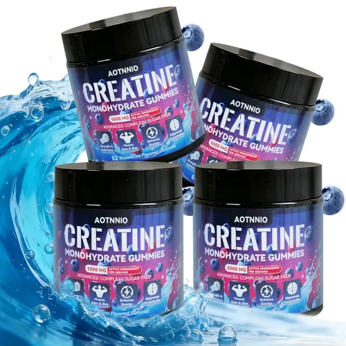 Creatine Monohydrate & Carnitine Gummies | Muscle Support, Strength Enhancement & Quick Recovery | Natural Dietary Formula | Non-GMO, Gluten-Free