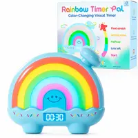 Rainbow Timer Pal – Rainbow Visual Timer for Kids, Silent 1–99 Min Countdown Clock with Color-Changing Night Light, Magnetic Back, Calm Corner Tool for Classroom & Home